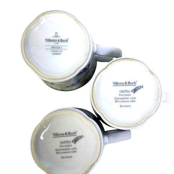 Villeroy & Boch Switch 3 1996-2020 Retired Castell Corsica 3.5" Mugs-Set of 3 - Picture 6 of 9